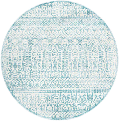 Teal 7' 10 x 7' 10 Jill Zarin Uptown Round Area Rug 70% Polypropylene & 30% Polyester  Contemporary Carpet for Living, Dining, Office, Bedroom for Sale at Rug Engine