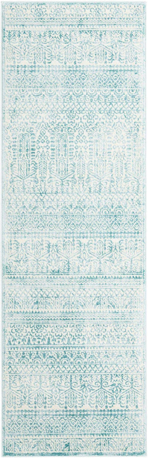 Teal 2' 7 x 8' Jill Zarin Uptown Runner Area Rug 70% Polypropylene & 30% Polyester  Contemporary Carpet for Living, Dining, Office, Bedroom for Sale at Rug Engine
