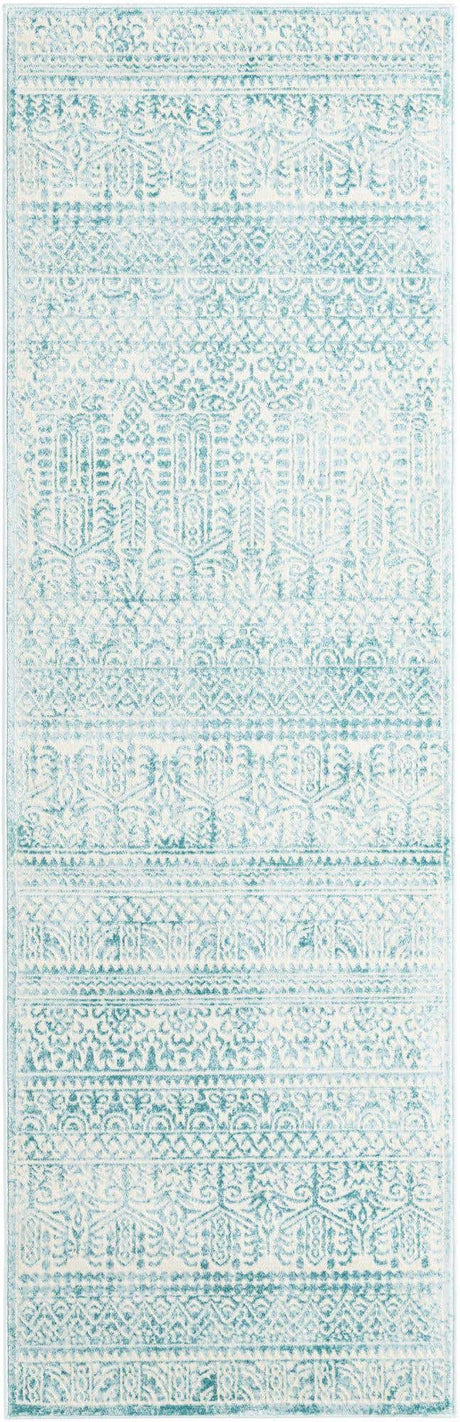 Teal 2' 7 x 8' Jill Zarin Uptown Runner Area Rug 70% Polypropylene & 30% Polyester  Contemporary Carpet for Living, Dining, Office, Bedroom for Sale at Rug Engine