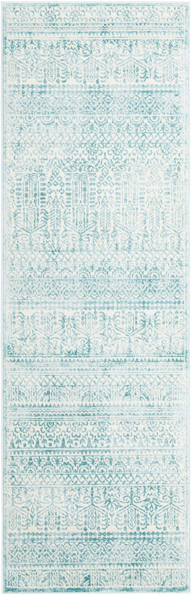 Teal 2' 7 x 8' Jill Zarin Uptown Runner Area Rug 70% Polypropylene & 30% Polyester  Contemporary Carpet for Living, Dining, Office, Bedroom for Sale at Rug Engine