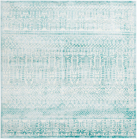 Teal 7' 10 x 7' 10 Jill Zarin Uptown Square Area Rug 70% Polypropylene & 30% Polyester  Contemporary Carpet for Living, Dining, Office, Bedroom for Sale at Rug Engine