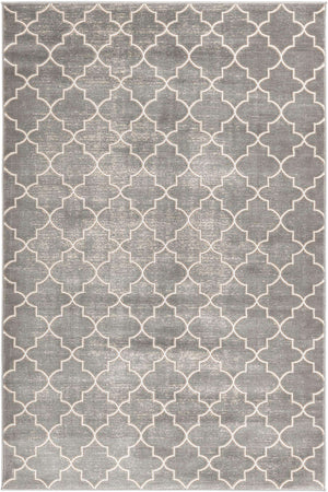 Gray 4' 1 x 6' 1 Jill Zarin Uptown Rectangle Area Rug 70% Polypropylene & 30% Polyester  Contemporary Carpet for Living, Dining, Office, Bedroom for Sale at Rug Engine