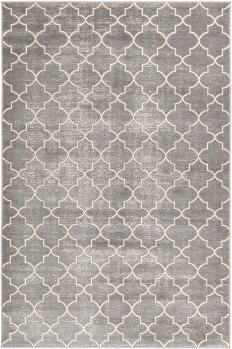 Gray 4' 1 x 6' 1 Jill Zarin Uptown Rectangle Area Rug 70% Polypropylene & 30% Polyester  Contemporary Carpet for Living, Dining, Office, Bedroom for Sale at Rug Engine