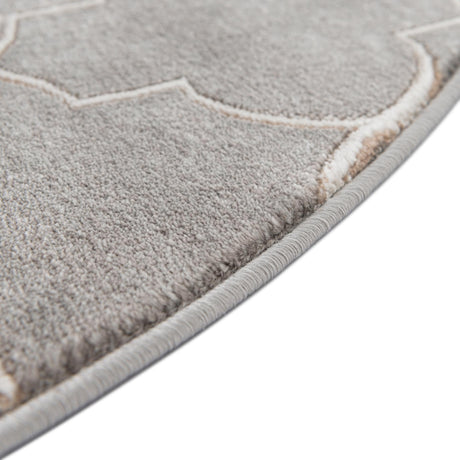 Gray 3' 3 x 3' 3 Jill Zarin Uptown Round Area Rug 70% Polypropylene & 30% Polyester  Contemporary Carpet for Living, Dining, Office, Bedroom for Sale at Rug Engine