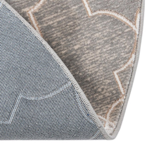 Gray 3' 3 x 3' 3 Jill Zarin Uptown Round Area Rug 70% Polypropylene & 30% Polyester  Contemporary Carpet for Living, Dining, Office, Bedroom for Sale at Rug Engine
