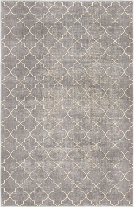 Gray 5' 3 x 8' Jill Zarin Uptown Rectangle Area Rug 70% Polypropylene & 30% Polyester  Contemporary Carpet for Living, Dining, Office, Bedroom for Sale at Rug Engine