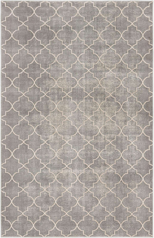 Gray 5' 3 x 8' Jill Zarin Uptown Rectangle Area Rug 70% Polypropylene & 30% Polyester  Contemporary Carpet for Living, Dining, Office, Bedroom for Sale at Rug Engine