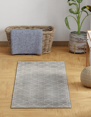 Gray 2' 7 x 8' Jill Zarin Uptown Runner Area Rug 70% Polypropylene & 30% Polyester  Contemporary Carpet for Living, Dining, Office, Bedroom for Sale at Rug Engine