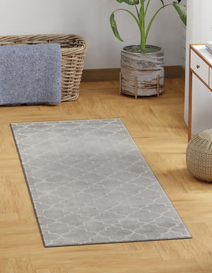 Gray 2' 7 x 13' 11 Jill Zarin Uptown Runner Area Rug 70% Polypropylene & 30% Polyester  Contemporary Carpet for Living, Dining, Office, Bedroom for Sale at Rug Engine