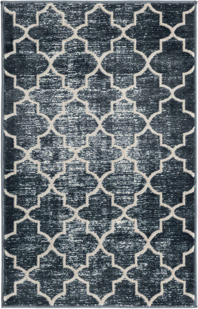Navy Blue 2' x 3' 1 Jill Zarin Uptown Rectangle Area Rug 70% Polypropylene & 30% Polyester  Contemporary Carpet for Living, Dining, Office, Bedroom for Sale at Rug Engine