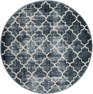 Navy Blue 3' 3 x 3' 3 Jill Zarin Uptown Round Area Rug 70% Polypropylene & 30% Polyester  Contemporary Carpet for Living, Dining, Office, Bedroom for Sale at Rug Engine