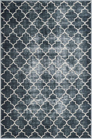 Navy Blue 4' 1 x 6' 1 Jill Zarin Uptown Rectangle Area Rug 70% Polypropylene & 30% Polyester  Contemporary Carpet for Living, Dining, Office, Bedroom for Sale at Rug Engine