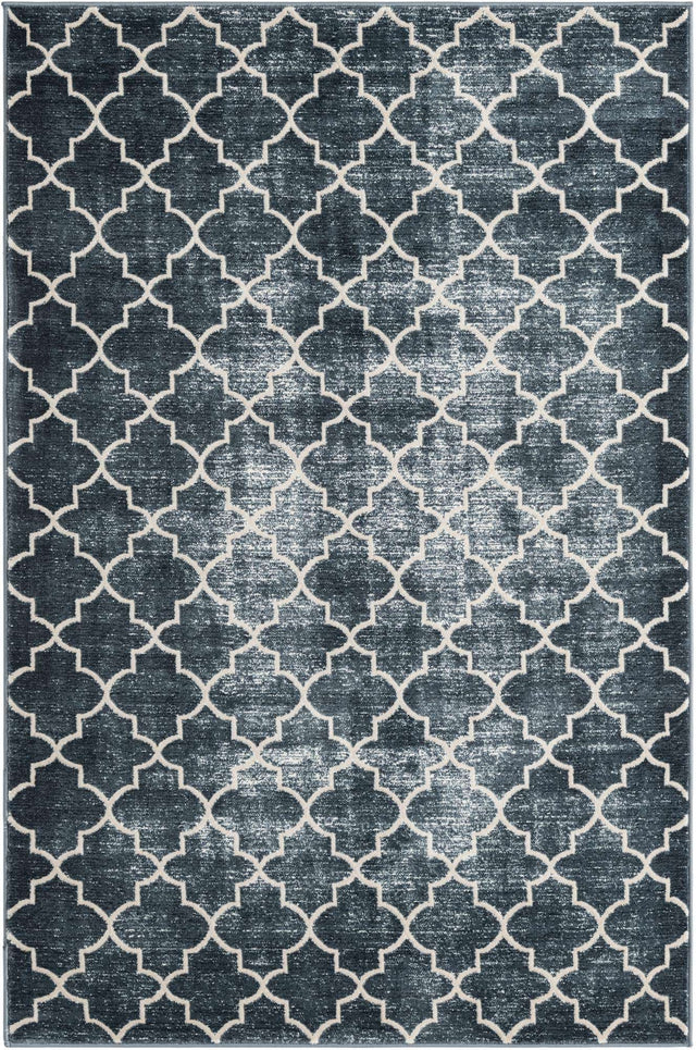 Navy Blue 4' 1 x 6' 1 Jill Zarin Uptown Rectangle Area Rug 70% Polypropylene & 30% Polyester  Contemporary Carpet for Living, Dining, Office, Bedroom for Sale at Rug Engine