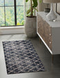 Navy Blue 2' 7 x 8' Jill Zarin Uptown Runner Area Rug 70% Polypropylene & 30% Polyester  Contemporary Carpet for Living, Dining, Office, Bedroom for Sale at Rug Engine