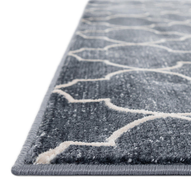 Navy Blue 2' 2 x 6' 1 Jill Zarin Uptown Runner Area Rug 70% Polypropylene & 30% Polyester  Contemporary Carpet for Living, Dining, Office, Bedroom for Sale at Rug Engine