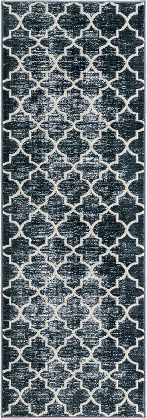 Navy Blue 2' 2 x 6' 1 Jill Zarin Uptown Runner Area Rug 70% Polypropylene & 30% Polyester  Contemporary Carpet for Living, Dining, Office, Bedroom for Sale at Rug Engine
