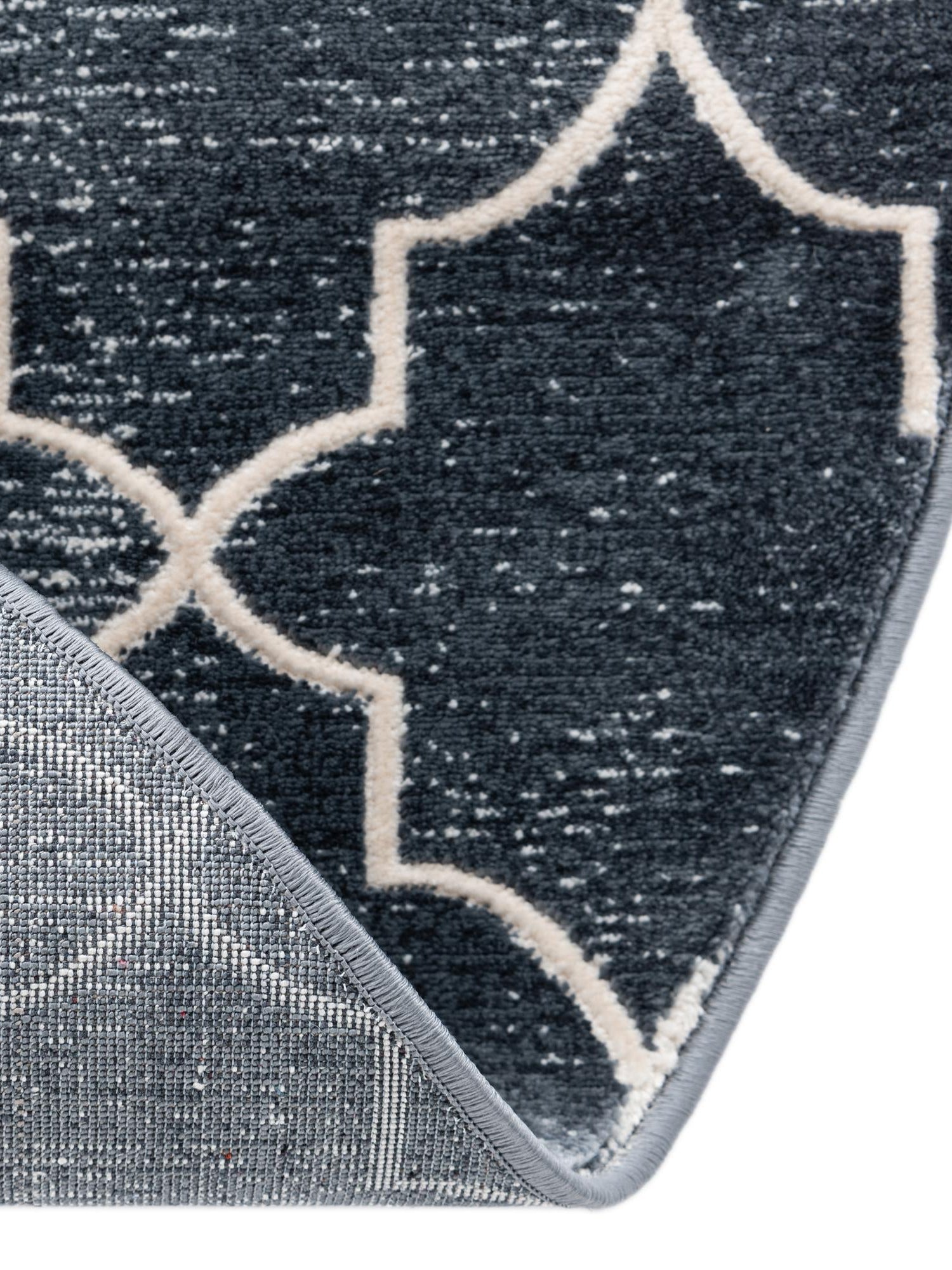Navy Blue 5' 3 x 5' 3 Jill Zarin Uptown Round Area Rug 70% Polypropylene & 30% Polyester  Contemporary Carpet for Living, Dining, Office, Bedroom for Sale at Rug Engine