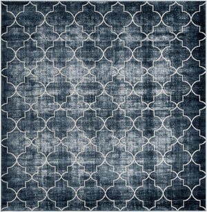Navy Blue 7' 10 x 7' 10 Jill Zarin Uptown Square Area Rug 70% Polypropylene & 30% Polyester  Contemporary Carpet for Living, Dining, Office, Bedroom for Sale at Rug Engine