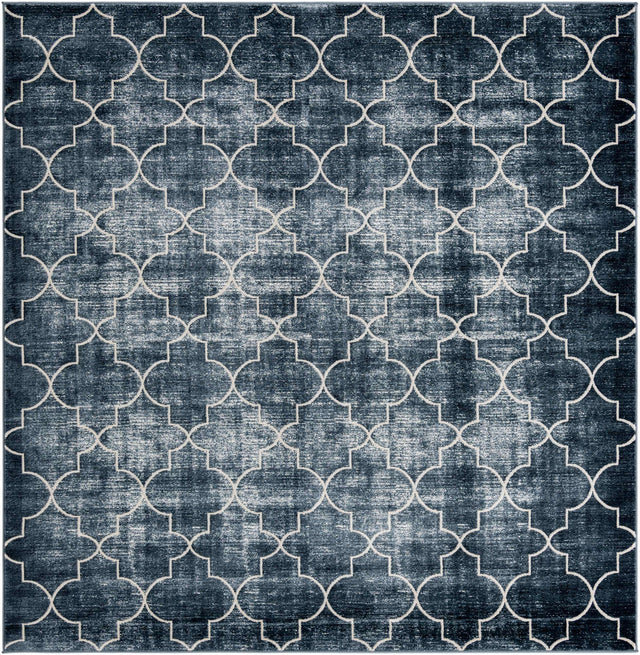 Navy Blue 7' 10 x 7' 10 Jill Zarin Uptown Square Area Rug 70% Polypropylene & 30% Polyester  Contemporary Carpet for Living, Dining, Office, Bedroom for Sale at Rug Engine