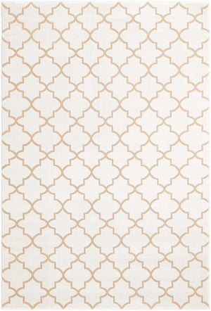 White 4' 1 x 6' 1 Jill Zarin Uptown Rectangle Area Rug 70% Polypropylene & 30% Polyester  Contemporary Carpet for Living, Dining, Office, Bedroom for Sale at Rug Engine