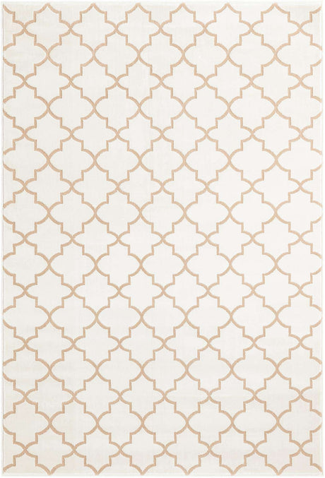 White 4' 1 x 6' 1 Jill Zarin Uptown Rectangle Area Rug 70% Polypropylene & 30% Polyester  Contemporary Carpet for Living, Dining, Office, Bedroom for Sale at Rug Engine