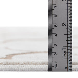 White 7' 10 x 7' 10 Jill Zarin Uptown Round Area Rug 70% Polypropylene & 30% Polyester  Contemporary Carpet for Living, Dining, Office, Bedroom for Sale at Rug Engine