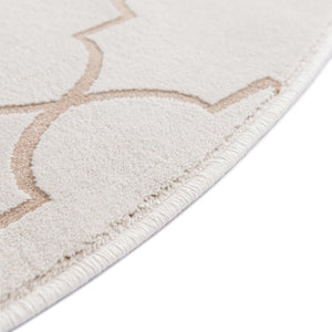 White 7' 10 x 7' 10 Jill Zarin Uptown Round Area Rug 70% Polypropylene & 30% Polyester  Contemporary Carpet for Living, Dining, Office, Bedroom for Sale at Rug Engine