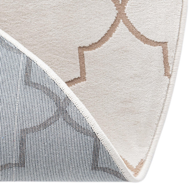 White 7' 10 x 7' 10 Jill Zarin Uptown Round Area Rug 70% Polypropylene & 30% Polyester  Contemporary Carpet for Living, Dining, Office, Bedroom for Sale at Rug Engine