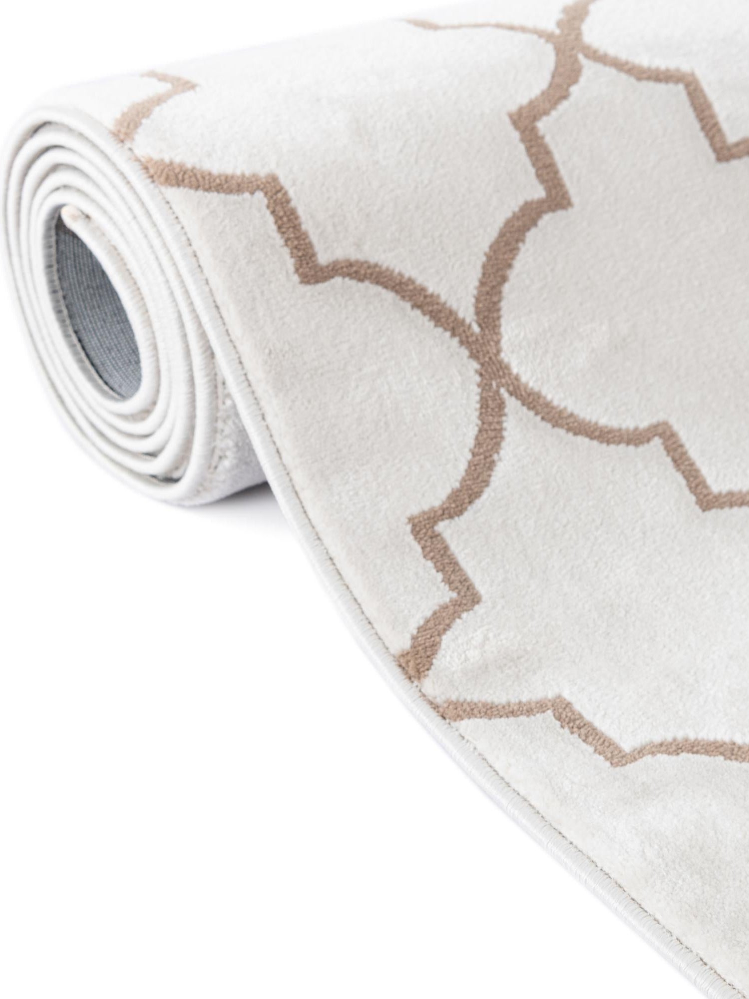 White 7' 10 x 7' 10 Jill Zarin Uptown Round Area Rug 70% Polypropylene & 30% Polyester  Contemporary Carpet for Living, Dining, Office, Bedroom for Sale at Rug Engine