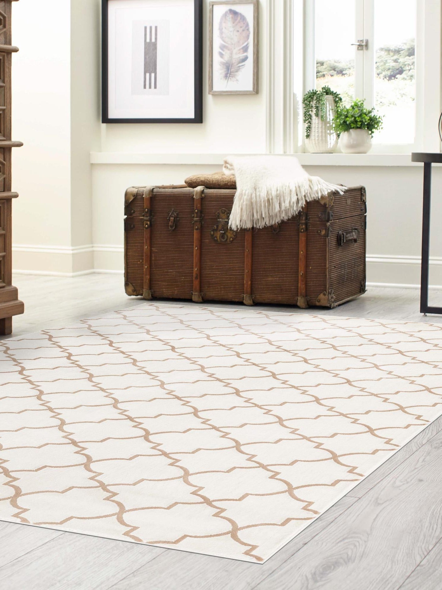 White 7' 10 x 10' Jill Zarin Uptown Rectangle Area Rug 70% Polypropylene & 30% Polyester  Contemporary Carpet for Living, Dining, Office, Bedroom for Sale at Rug Engine
