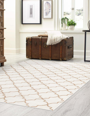 White 2' x 3' 1 Jill Zarin Uptown Rectangle Area Rug 70% Polypropylene & 30% Polyester  Contemporary Carpet for Living, Dining, Office, Bedroom for Sale at Rug Engine