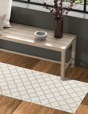 White 2' 7 x 13' 11 Jill Zarin Uptown Runner Area Rug 70% Polypropylene & 30% Polyester  Contemporary Carpet for Living, Dining, Office, Bedroom for Sale at Rug Engine
