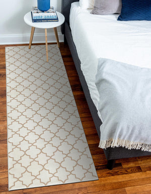White 2' 2 x 6' 1 Jill Zarin Uptown Runner Area Rug 70% Polypropylene & 30% Polyester  Contemporary Carpet for Living, Dining, Office, Bedroom for Sale at Rug Engine