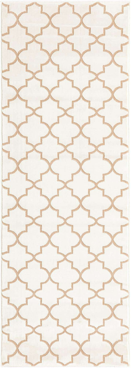 White 2' 2 x 6' 1 Jill Zarin Uptown Runner Area Rug 70% Polypropylene & 30% Polyester  Contemporary Carpet for Living, Dining, Office, Bedroom for Sale at Rug Engine