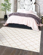 White 7' 10 x 7' 10 Jill Zarin Uptown Square Area Rug 70% Polypropylene & 30% Polyester  Contemporary Carpet for Living, Dining, Office, Bedroom for Sale at Rug Engine