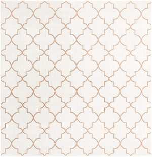 White 7' 10 x 7' 10 Jill Zarin Uptown Square Area Rug 70% Polypropylene & 30% Polyester  Contemporary Carpet for Living, Dining, Office, Bedroom for Sale at Rug Engine