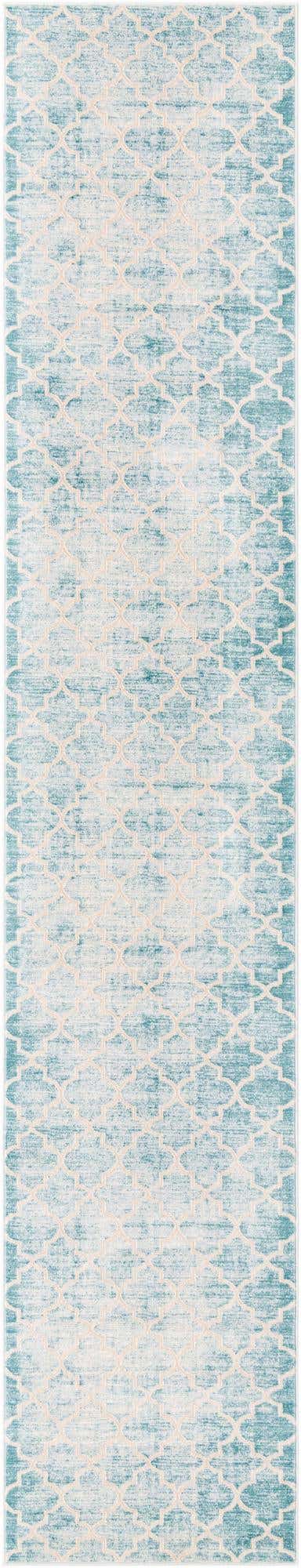 Teal 2' 7 x 13' 11 Jill Zarin Uptown Runner Area Rug 70% Polypropylene & 30% Polyester  Contemporary Carpet for Living, Dining, Office, Bedroom for Sale at Rug Engine