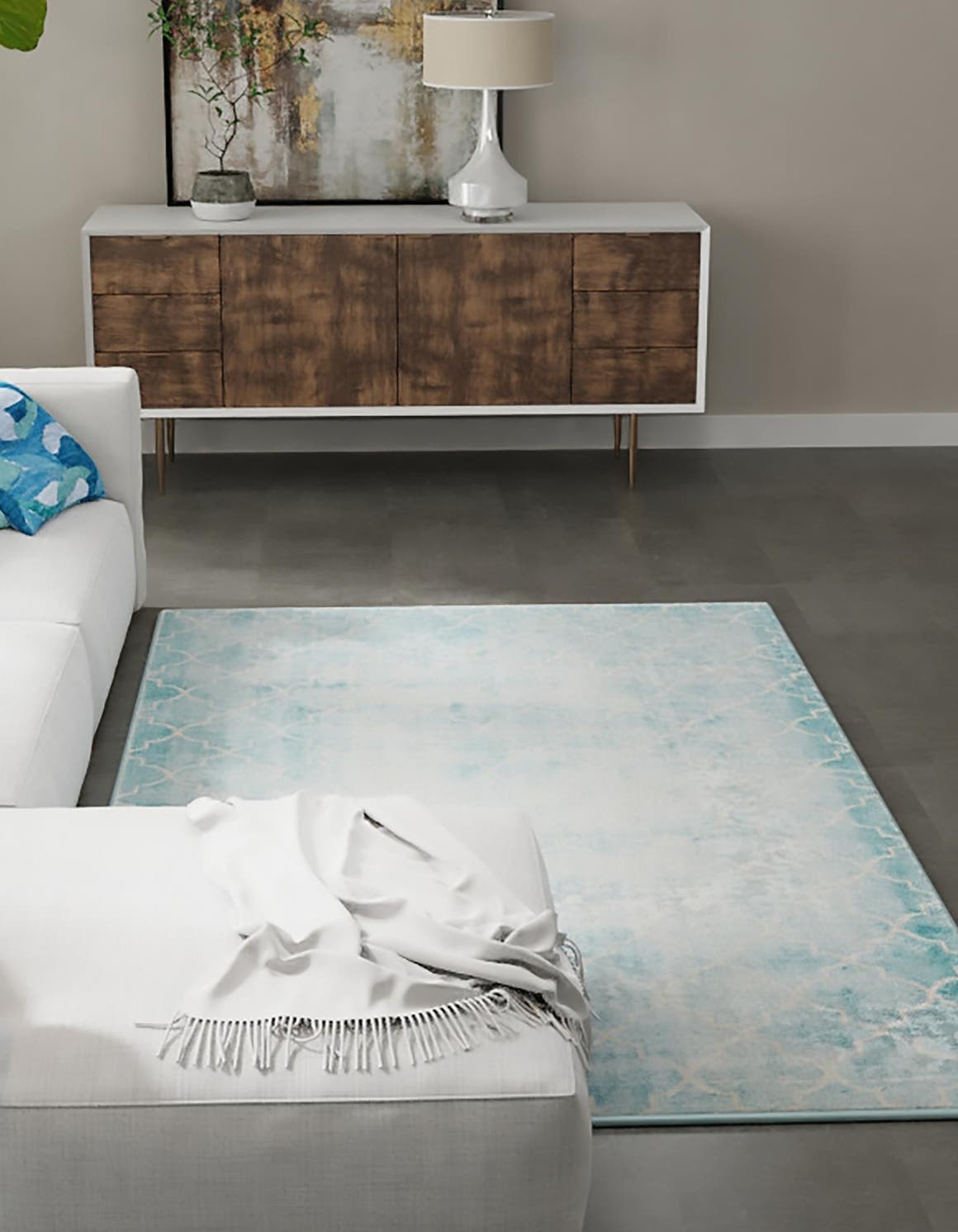 Teal 2' x 3' 1 Jill Zarin Uptown Rectangle Area Rug 70% Polypropylene & 30% Polyester  Contemporary Carpet for Living, Dining, Office, Bedroom for Sale at Rug Engine