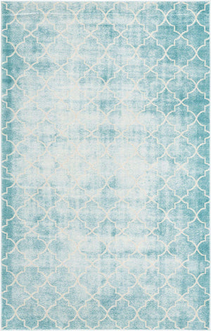 Teal 5' 3 x 8' Jill Zarin Uptown Rectangle Area Rug 70% Polypropylene & 30% Polyester  Contemporary Carpet for Living, Dining, Office, Bedroom for Sale at Rug Engine