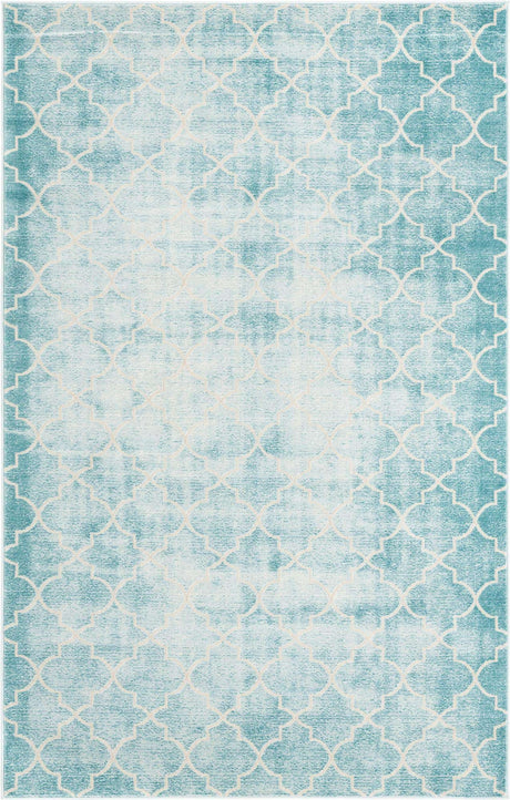 Teal 5' 3 x 8' Jill Zarin Uptown Rectangle Area Rug 70% Polypropylene & 30% Polyester  Contemporary Carpet for Living, Dining, Office, Bedroom for Sale at Rug Engine