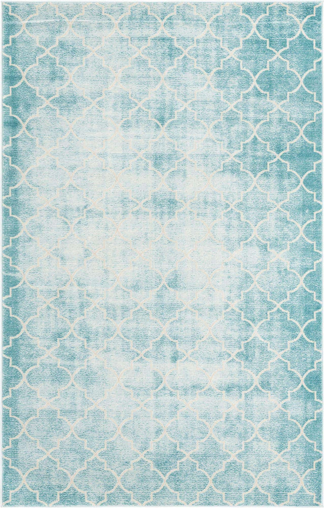 Teal 5' 3 x 8' Jill Zarin Uptown Rectangle Area Rug 70% Polypropylene & 30% Polyester  Contemporary Carpet for Living, Dining, Office, Bedroom for Sale at Rug Engine