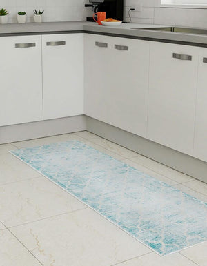 Teal 2' 7 x 13' 11 Jill Zarin Uptown Runner Area Rug 70% Polypropylene & 30% Polyester  Contemporary Carpet for Living, Dining, Office, Bedroom for Sale at Rug Engine