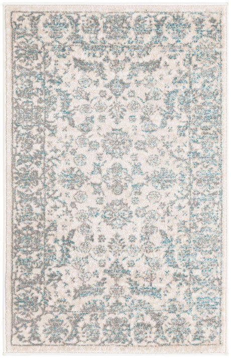 Teal 2' x 3' 1 Jill Zarin Uptown Rectangle Area Rug 70% Polypropylene & 30% Polyester  Contemporary Carpet for Living, Dining, Office, Bedroom for Sale at Rug Engine