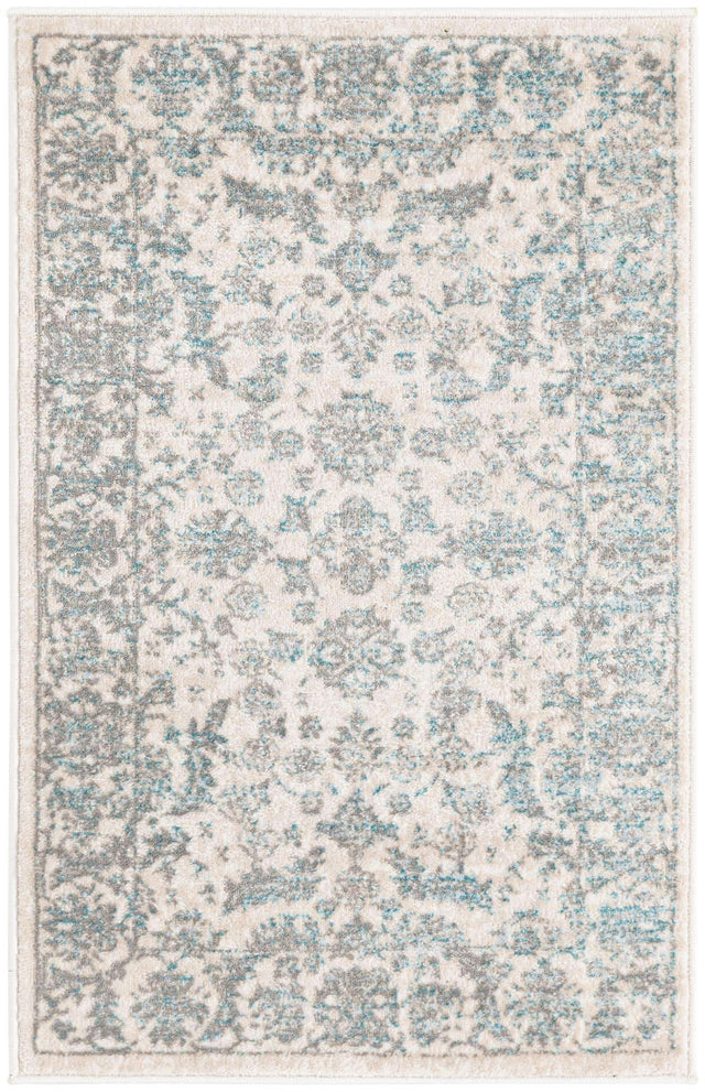 Teal 2' x 3' 1 Jill Zarin Uptown Rectangle Area Rug 70% Polypropylene & 30% Polyester  Contemporary Carpet for Living, Dining, Office, Bedroom for Sale at Rug Engine
