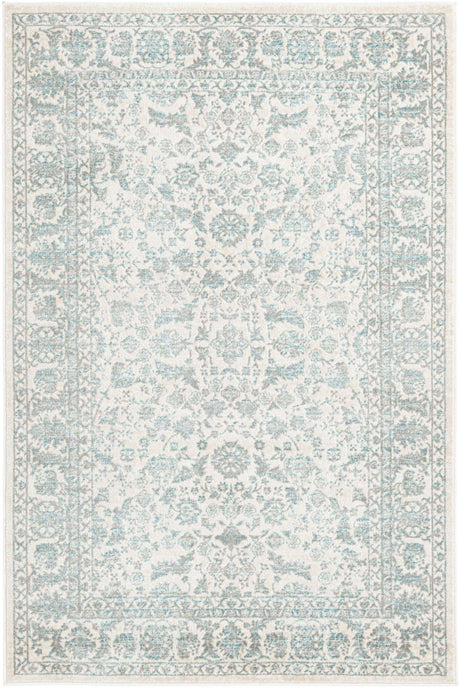 Teal 4' 1 x 6' 1 Jill Zarin Uptown Rectangle Area Rug 70% Polypropylene & 30% Polyester  Contemporary Carpet for Living, Dining, Office, Bedroom for Sale at Rug Engine