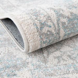 Teal 7' 10 x 7' 10 Jill Zarin Uptown Round Area Rug 70% Polypropylene & 30% Polyester  Contemporary Carpet for Living, Dining, Office, Bedroom for Sale at Rug Engine