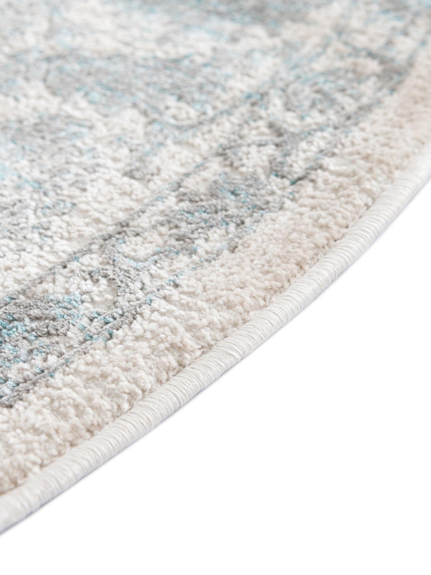 Teal 7' 10 x 7' 10 Jill Zarin Uptown Round Area Rug 70% Polypropylene & 30% Polyester  Contemporary Carpet for Living, Dining, Office, Bedroom for Sale at Rug Engine