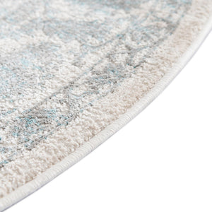 Teal 7' 10 x 7' 10 Jill Zarin Uptown Round Area Rug 70% Polypropylene & 30% Polyester  Contemporary Carpet for Living, Dining, Office, Bedroom for Sale at Rug Engine
