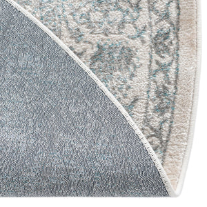Teal 7' 10 x 7' 10 Jill Zarin Uptown Round Area Rug 70% Polypropylene & 30% Polyester  Contemporary Carpet for Living, Dining, Office, Bedroom for Sale at Rug Engine