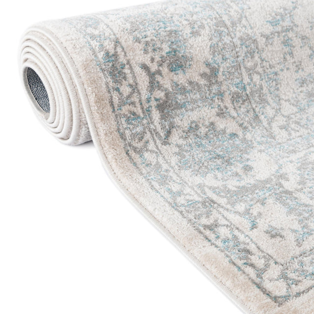 Teal 7' 10 x 7' 10 Jill Zarin Uptown Round Area Rug 70% Polypropylene & 30% Polyester  Contemporary Carpet for Living, Dining, Office, Bedroom for Sale at Rug Engine